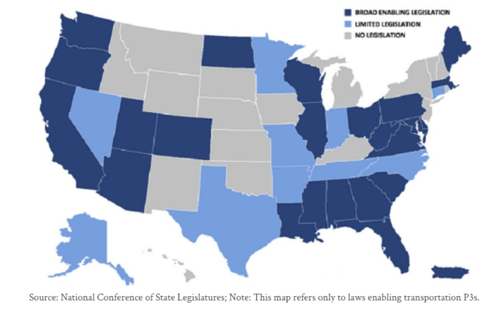 States with P3 Enabling Legislation